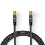 Nedis Premium 4G/LTE proof 4K Ultra HD F (m) - F (m) coaxkabel - rechte connectoren / zwart - 5 meter